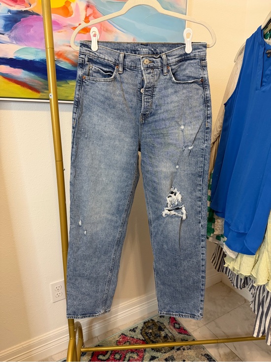 Old Navy Denim - Old Navy Distressed Blue Mom‎ Jeans 10